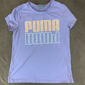 Girls PUMA Size 8 Cotton Purple T-shirt (SKU: 96G)